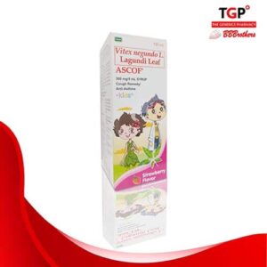 Vitex Negundo Lagundi Strawberry Syrup 300mg/120ml (ASCOF)